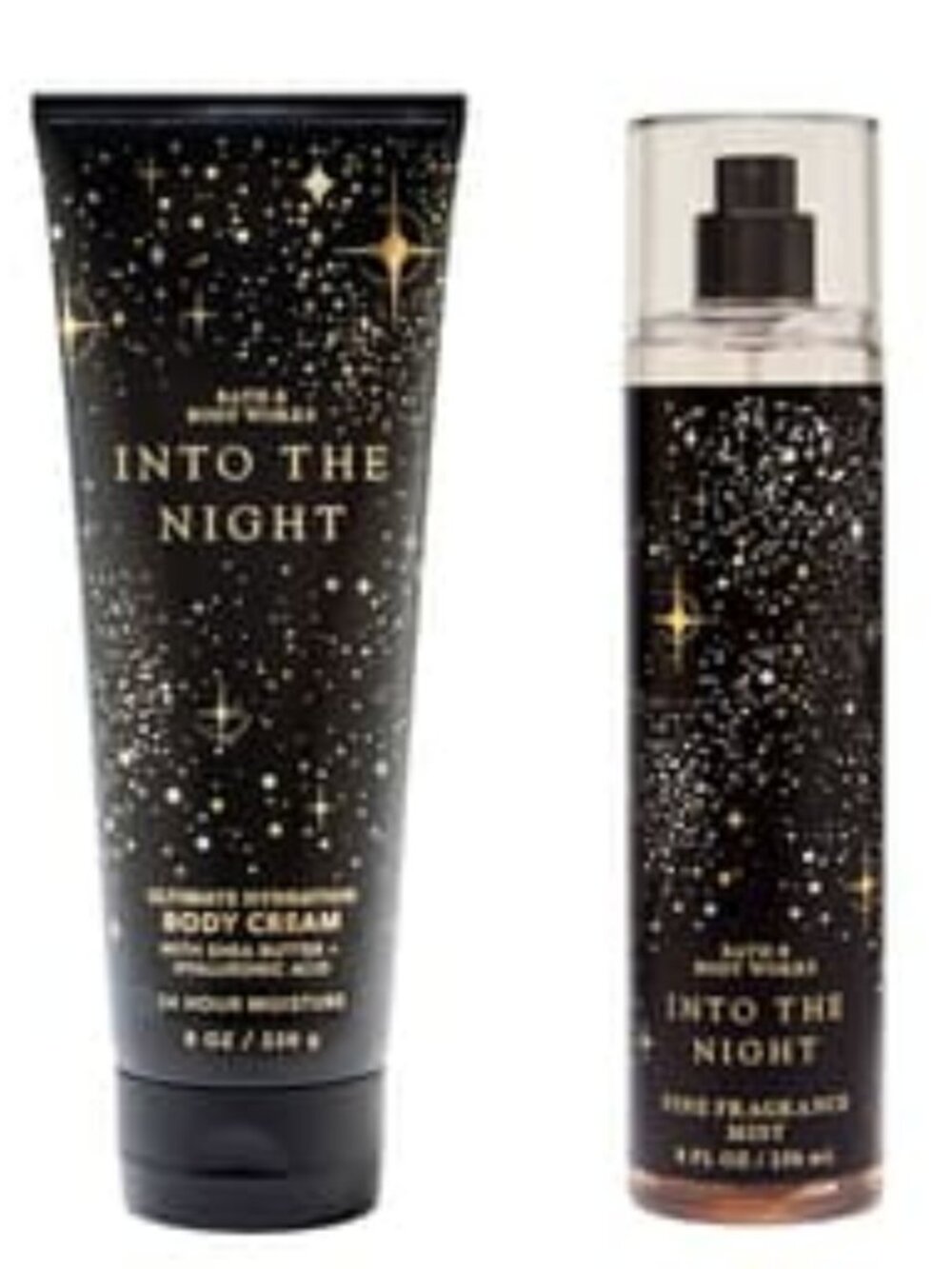Bath & Body Works Into the Night Fine Fragrance Mist & Body Cream 8oz Set of 2